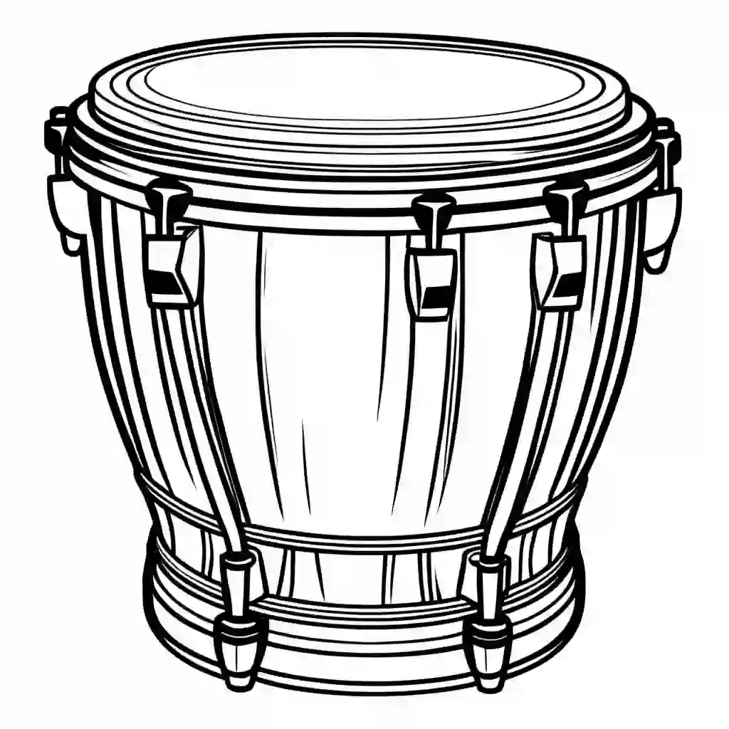 Bongo drums coloring pages